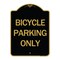 Signmission Designer Series Sign-Bicycle Parking Only, Black & Gold Aluminum Sign, 18" x 24", BG-1824-24318 A-DES-BG-1824-24318 - alternate 1
